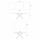 Tavolinë ngrënieje e shtrirë në 2.8 m në këmbë qeramike dhe metalike - Paoluccio Viadurini