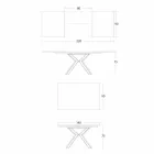 Tavolinë ngrënieje e shtrirë në 2.8 m në këmbë qeramike dhe metalike - Paoluccio Viadurini