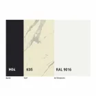 Tavolinë ngrënieje e shtrirë në 2.8 m në këmbë qeramike dhe metalike - Paoluccio Viadurini