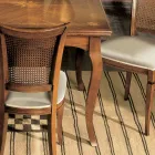 Tavolinë e zgjerueshme deri në 200 cm me 4 karrige në Bassano Wood Prodhuar në Itali - Qelibar Viadurini