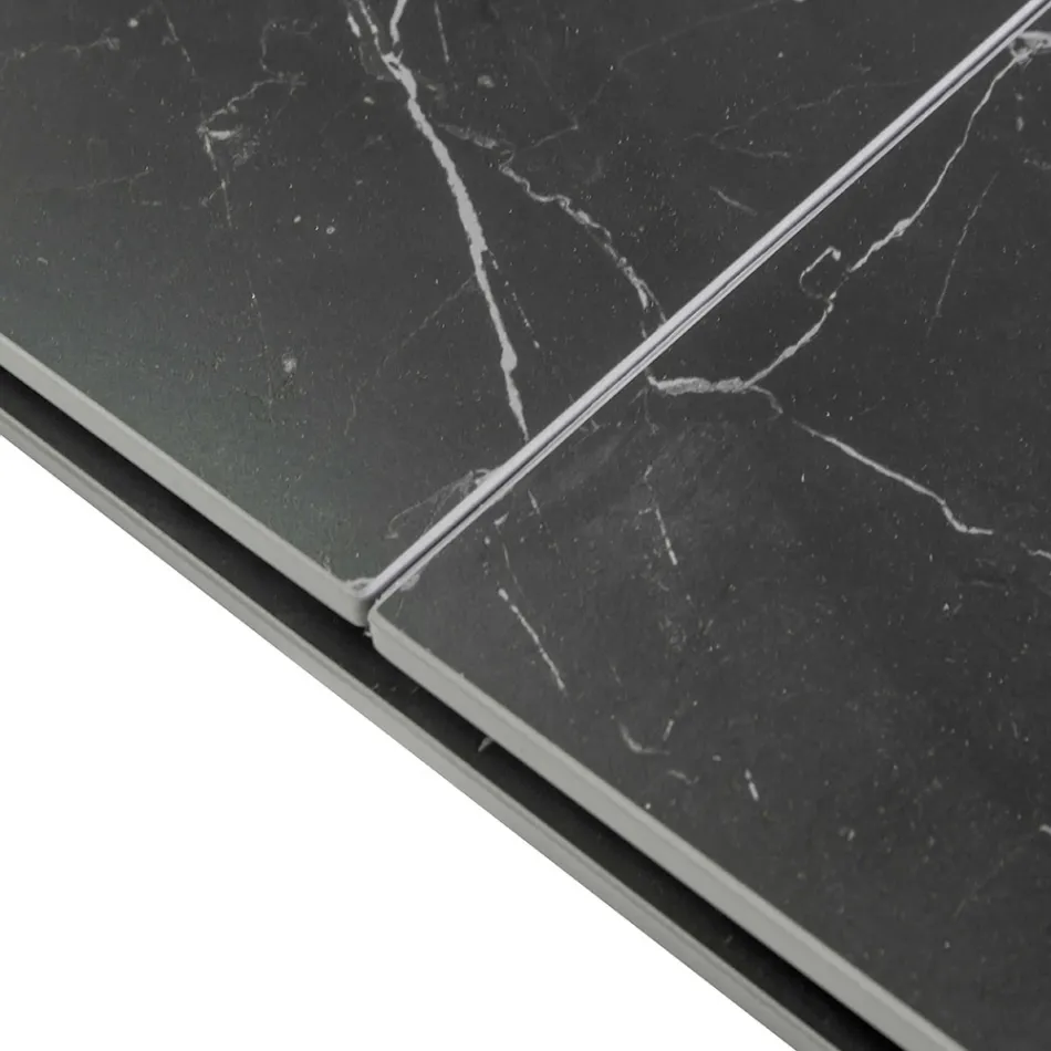 Tavolinë e Zgjatshme 200 cm në Gurë Metal dhe Sintetik - Nën Ujë Viadurini