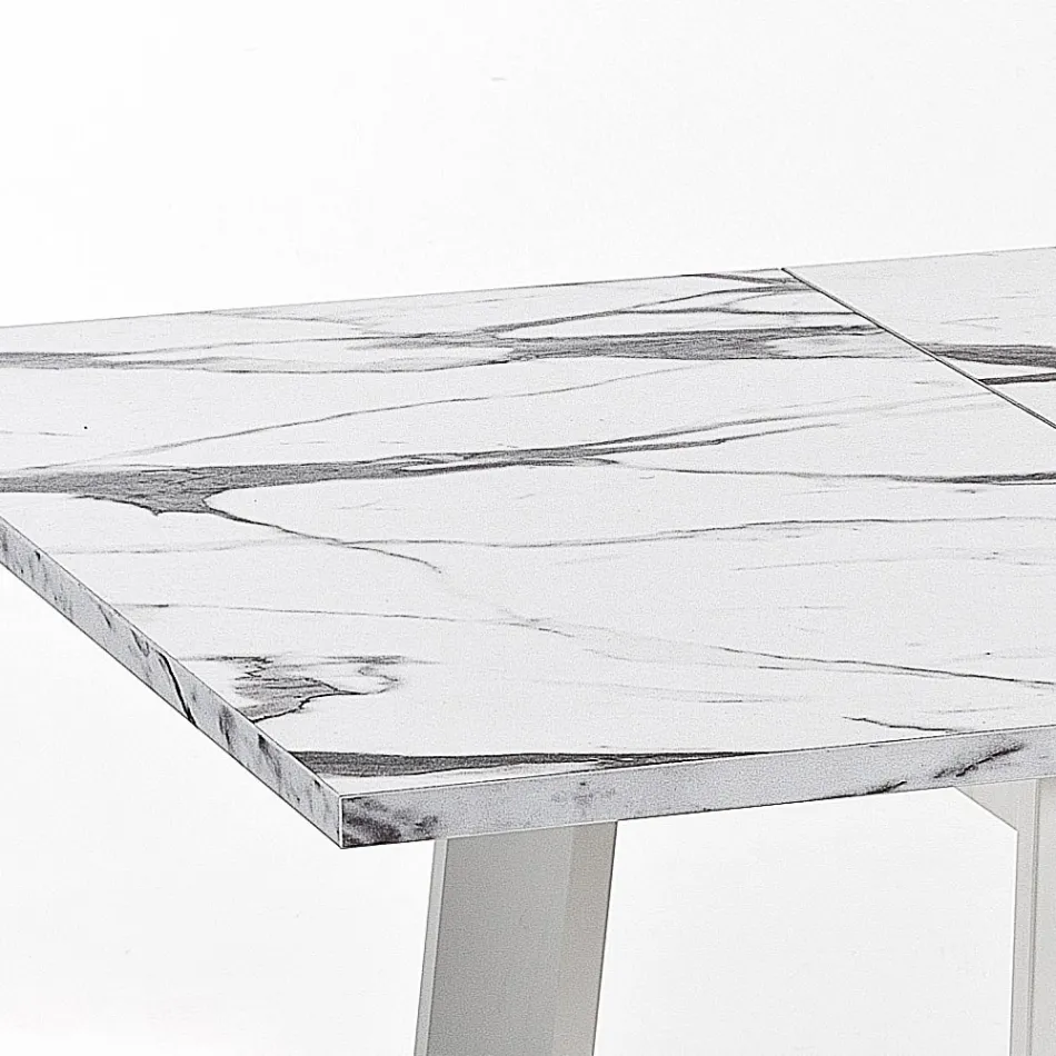 Tavolinë e zgjatur deri në 220 cm në Ahu dhe Melamine Prodhuar në Itali - Toles Viadurini