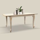 Tavolinë e zgjerueshme deri në 220 cm në dru të bardhë dhe ari Prodhuar në Itali - Luksoze Viadurini