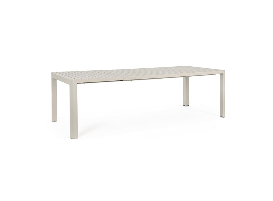 Tavolinë e zgjerueshme deri në 240 cm në alumin e veshur me pluhur - bojë Viadurini