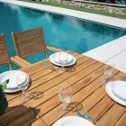 Tavolinë e zgjerueshme deri në 240 cm për kopshtin e bërë nga druri i akacies - Sereno Viadurini