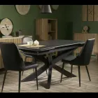 Tavoline e zgjerueshme 260 cm ne gur Metal dhe Sintetik - Nen uje Viadurini