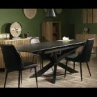 Tavoline e zgjerueshme 260 cm ne gur Metal dhe Sintetik - Nen uje Viadurini