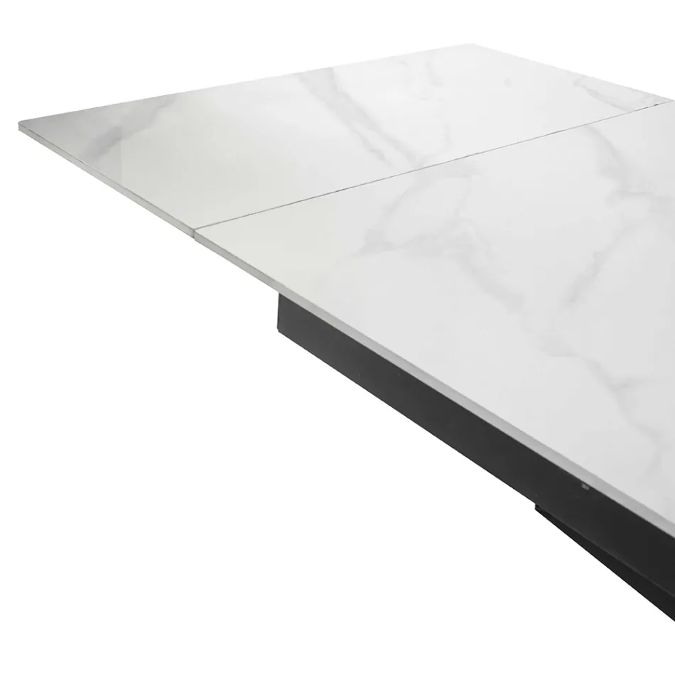 Tavoline e zgjerueshme 260 cm ne gur Metal dhe Sintetik - Nen uje Viadurini