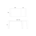 Tavolinë e zgjatur deri në 265 cm në dru arre Canaletto Prodhuar në Itali - Orchidea Viadurini