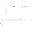 Tavolinë e zgjatur deri në 265 cm në dru arre Canaletto Prodhuar në Itali - Orchidea Viadurini