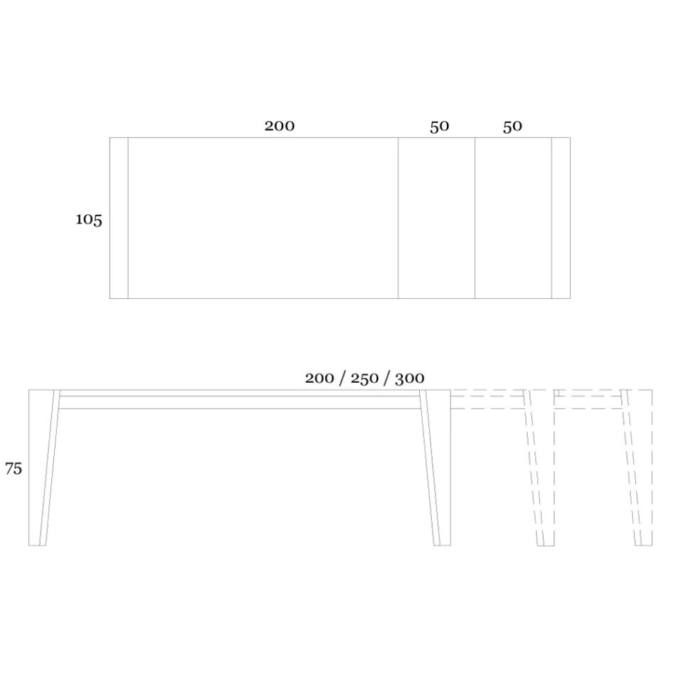 Tavolinë e zgjatur deri në 265 cm në dru arre Canaletto Prodhuar në Itali - Orchidea Viadurini