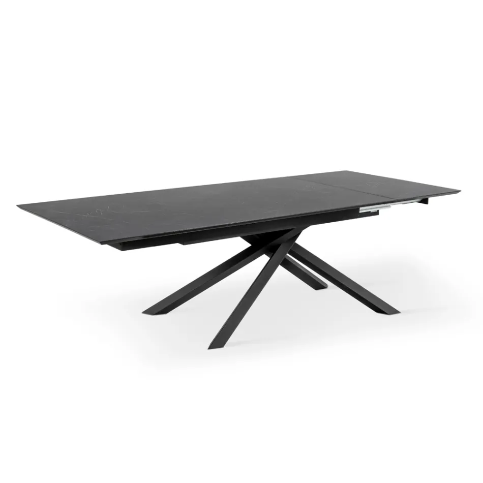 Tavolinë e zgjatur deri në 270 cm me majë HPL dhe bazë alumini - Kërko Viadurini