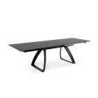 Tavolinë e zgjatur deri në 270 cm me majë HPL dhe bazë alumini - Villongo Viadurini
