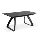 Tavolinë e zgjatur deri në 270 cm me majë HPL dhe bazë alumini - Villongo Viadurini