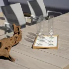 Tavolinë e Zgjerueshme deri në 276 cm me Efekt Druri prej Alumini - Ovara Viadurini