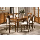 Tavolinë e zgjerueshme deri në 280 cm në drurin e arrës Bassano Prodhuar në Itali - Caligola Viadurini