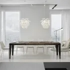 Tavolinë e zgjatur deri në 284 cm në madhësi dhe dekorime të ndryshme Made in Italy - Plazh Viadurini