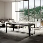 Tavolinë e zgjatur deri në 284 cm në madhësi dhe dekorime të ndryshme Made in Italy - Plazh Viadurini