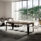 Tavolinë e zgjatur deri në 284 cm në madhësi dhe dekorime të ndryshme Made in Italy - Plazh Viadurini