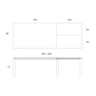 Tavolinë e zgjerueshme deri në 298 cm në Qeramikë dhe Metal Prodhuar në Itali - Tulipan Viadurini
