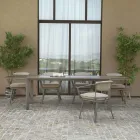 Tavolinë e zgjerueshme 300 cm në alumin me futje HPL - Righello Viadurini