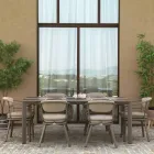 Tavolinë e zgjerueshme 300 cm në alumin me futje HPL - Righello Viadurini