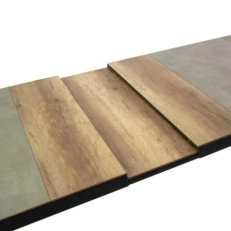 Tavolinë e zgjerueshme 303 cm në alumin me majë HPL - Righello Viadurini