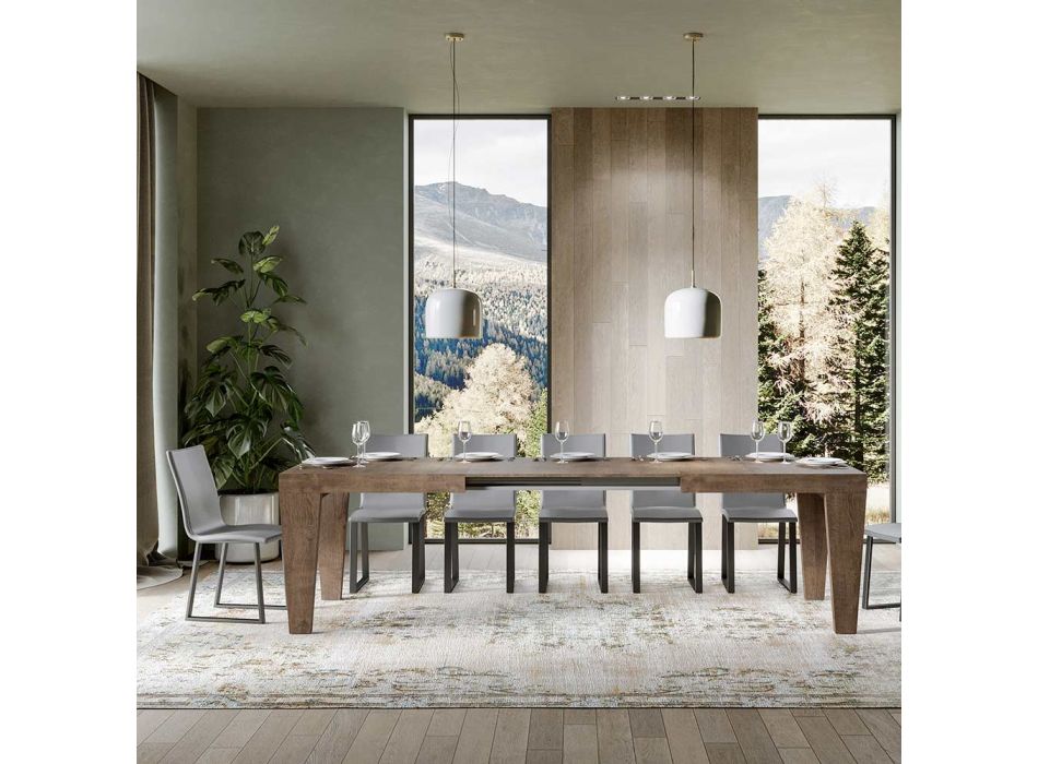 Tavolinë e zgjatur deri në 440 cm E disponueshme në përfundime të ndryshme - Malore Viadurini