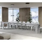 Tavolinë e zgjerueshme deri në 440 cm në Made in Italy Mikrogrimca druri - Pemë Viadurini