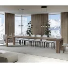 Tavolinë e zgjerueshme deri në 440 cm në Made in Italy Mikrogrimca druri - Pemë Viadurini