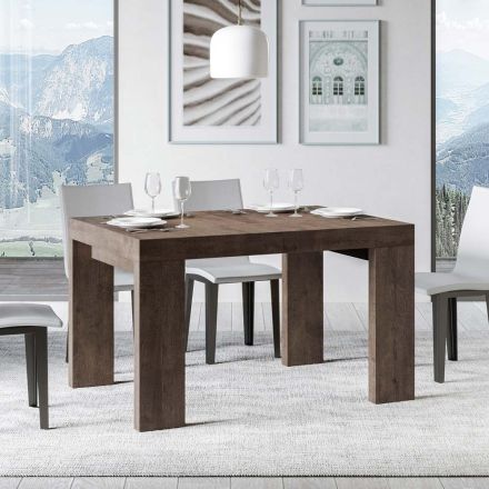 Tavolinë e zgjerueshme deri në 440 cm në Made in Italy Mikrogrimca druri - Pemë Viadurini