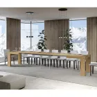 Tavolinë e zgjerueshme deri në 440 cm në Made in Italy Mikrogrimca druri - Pemë Viadurini