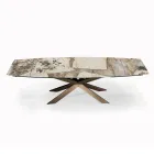 Tavolinë e zgjatshme në formë fuçie me zgjatime të integruara Made in Italy - Grotta Viadurini