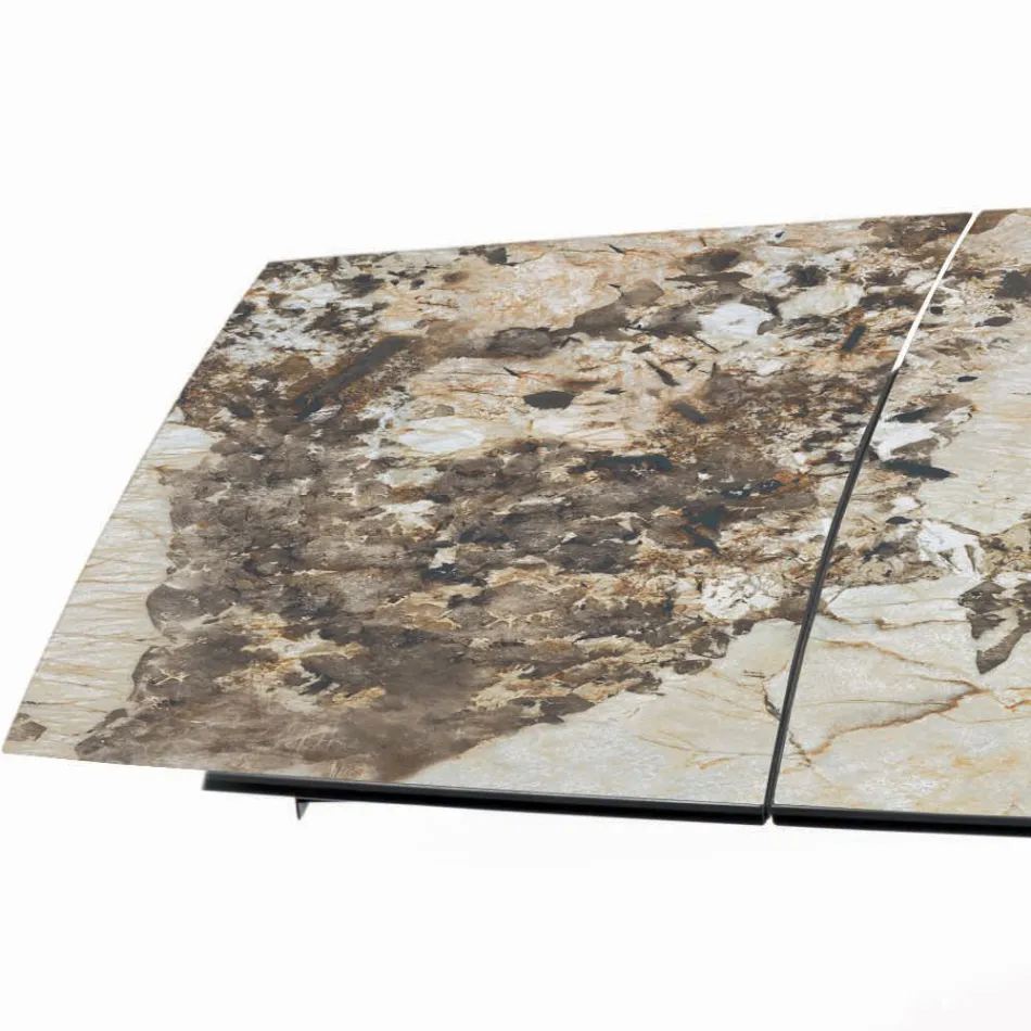 Tavolinë e zgjatshme në formë fuçie me zgjatime të integruara Made in Italy - Grotta Viadurini