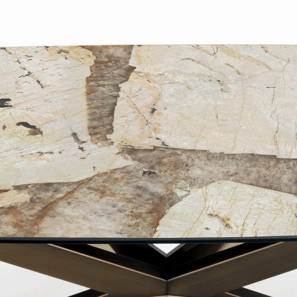 Tavolinë e zgjatshme në formë fuçie me zgjatime të integruara Made in Italy - Grotta Viadurini