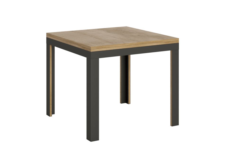 Tavolinë e zgjatur si një libër deri në 180 cm në hekur dhe dru Prodhuar në Itali - Oqean Viadurini