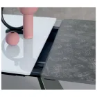 Tavolinë e Zgjerueshme me Zgjatje Anësore në Qelq Qumështi - Aperol Viadurini