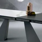 Tavolinë e Zgjerueshme me Zgjatje Anësore në Qelq Qeramik - Aperol Viadurini