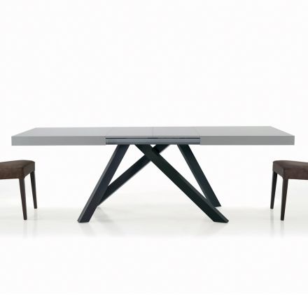 Tavolinë e zgjerueshme me hapje qendrore të sinkronizuar në laminat - Settimmio Viadurini