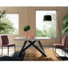 Tavolinë e zgjerueshme me hapje qendrore të sinkronizuar në laminat - Settimmio Viadurini