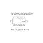 Tavolinë e zgjerueshme me hapje anësore të sinkronizuar Prodhuar në Itali - Gota Viadurini