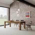 Tavolinë e zgjerueshme me këmbë të fasuara dhe majë Made in Italy - Tash Viadurini