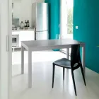 Tavolinë e zgjatur me këmbë në dru ahu, L130 / 210xP80cm, Denisio Viadurini