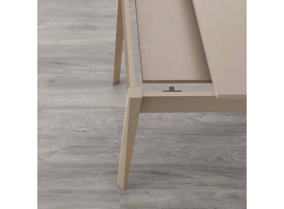 Tavolinë e zgjatur me këmbë druri të ngurta Empoli, dizajn modern Viadurini
