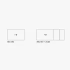 Tavolinë e zgjerueshme me këmbë metalike të bardha dhe majë melamine - Shaila Viadurini