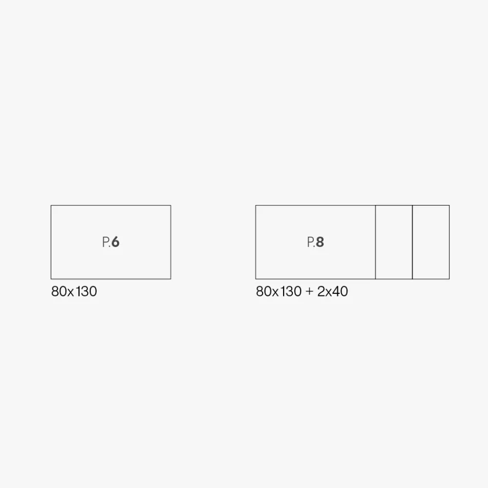 Tavolinë e zgjerueshme me këmbë metalike të bardha dhe majë melamine - Shaila Viadurini
