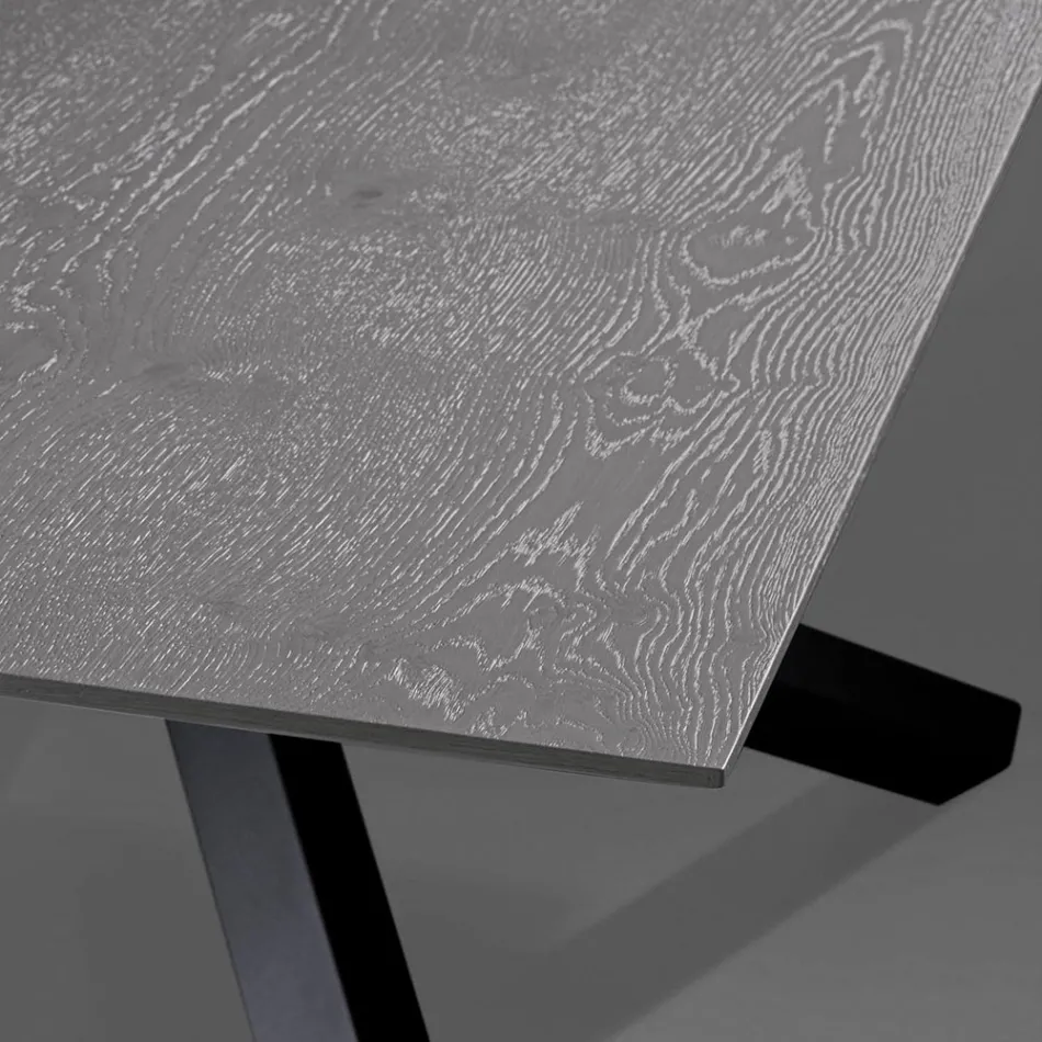 Tavolinë e zgjerueshme me këmbë S70 Made in Italy - Sagi Viadurini