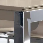 Tabela e zgjatur me këmbët e sipërme dhe këmbët metalike Tanganika Walnut Wood - Ketla Viadurini