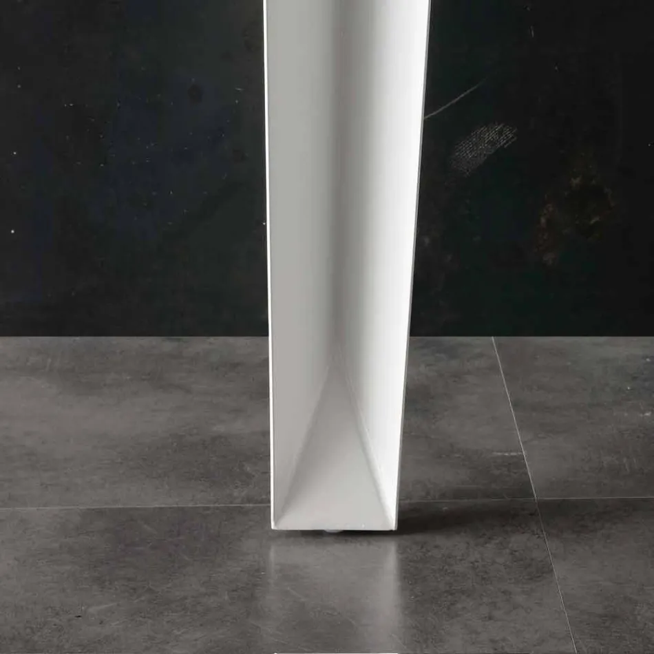 Tavolinë e zgjërueshme me majë moderne të qelqit Baltimore të zbutur Viadurini