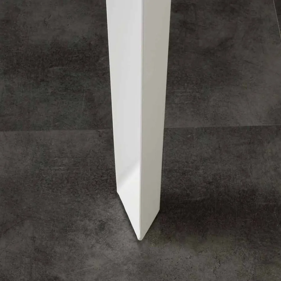 Tavolinë e zgjërueshme me majë moderne të qelqit Baltimore të zbutur Viadurini